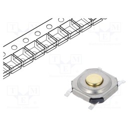 1 pcs x C&K - PTS525SM08SMTR2 LFS - Microswitch TACT, SPST-NO, Pos: 2, 0.02A/15VDC, SMT, none, 1.6N