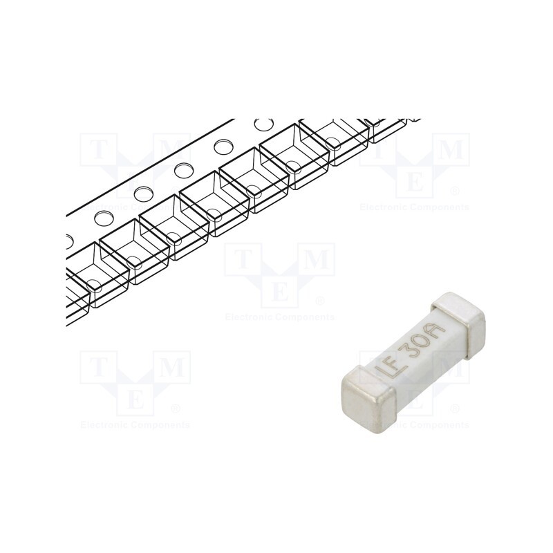1 pcs x LITTELFUSE - 0456030.ER - Fuse: fuse, ultra rapid, 30A, 125VAC, 72VDC, SMD, ceramic, 456