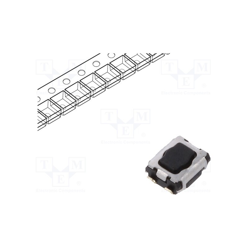 2 pcs x PANASONIC - EVPAA002K - Microswitch TACT, SPST, Pos: 2, SMT, none, 1N, 2.9x3.5x1.4mm, 1.7mm