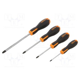 1 set x BETA - 1209E/PZ-S4 - Kit: screwdrivers, clutch,Pozidriv®, Size: PZ0,PZ1,PZ2,PZ3, 4pcs.