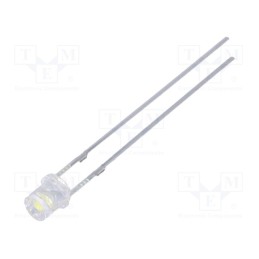 1 pcs x OPTOSUPPLY - OSWWD234E1A - LED, 3mm, white cold, 1120÷1560mcd, 140°, Front: flat, 2.7÷3.4V