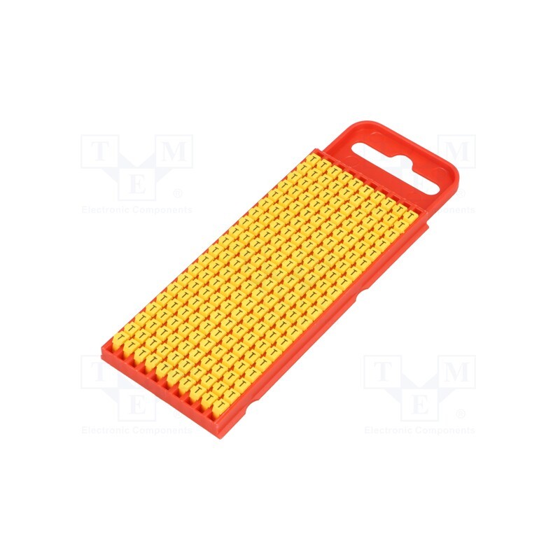 200 pcs x HELLERMANNTYTON - 561-01204 - Markers, Marking: T, 2÷2.8mm, polyamide, yellow, -40÷85°C, push-in