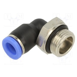 1 pcs x PNEUMAT-125N.038-8 - Push-in fitting, angled 90°,twistable, -0.95÷15bar, Thread: 3/8'