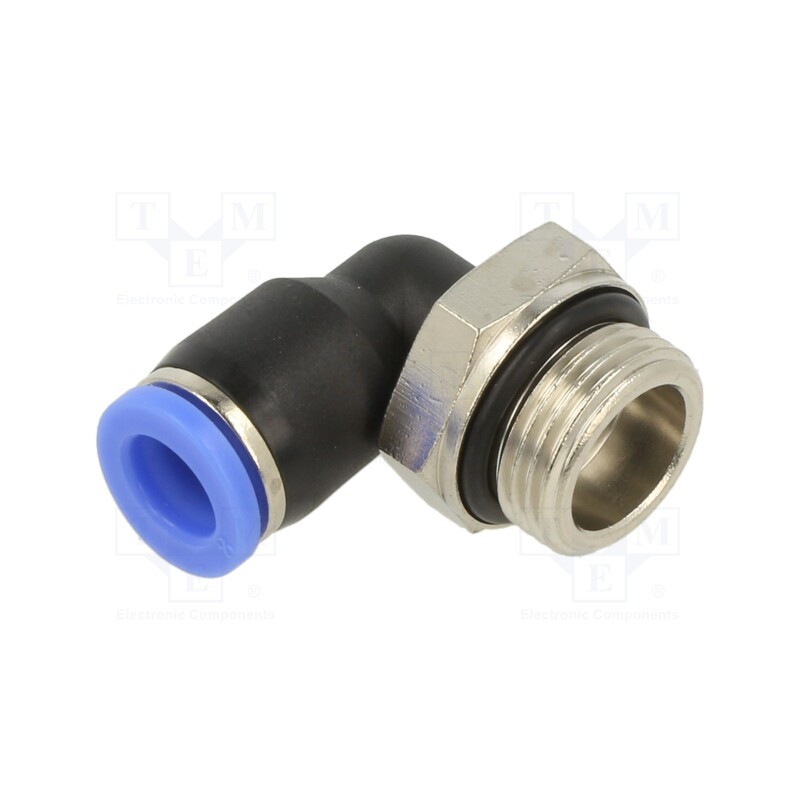 1 pcs x PNEUMAT-125N.038-8 - Push-in fitting, angled 90°,twistable, -0.95÷15bar, Thread: 3/8'