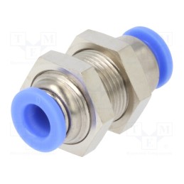 1 pcs x PNEUMAT-149.006 - Push-in fitting, bulkhead,straight,inline splice, -0.95÷15bar