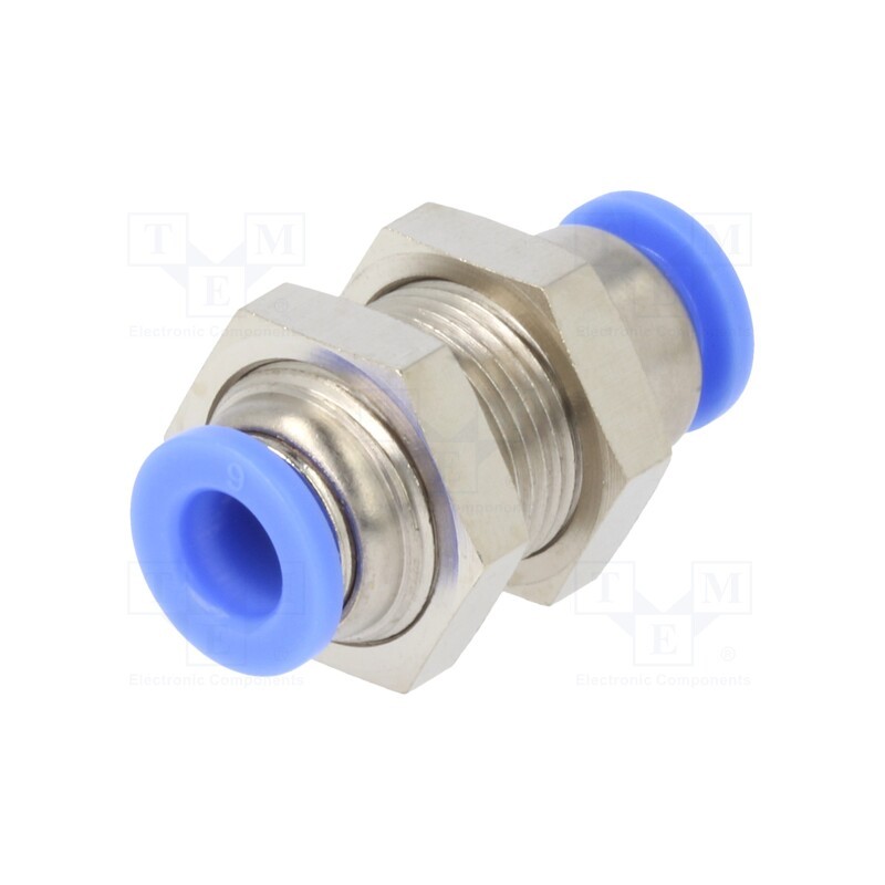 1 pcs x PNEUMAT-149.006 - Push-in fitting, bulkhead,straight,inline splice, -0.95÷15bar