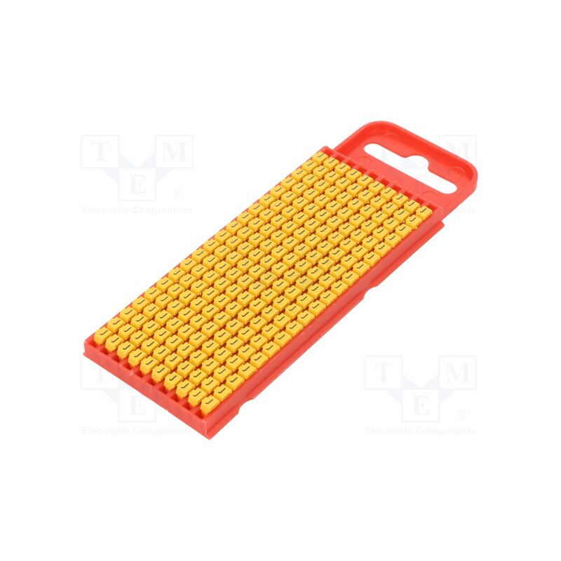 200 pcs x HELLERMANNTYTON - 561-01104 - Markers, Marking: J, 2÷2.8mm, polyamide, yellow, -40÷85°C, push-in