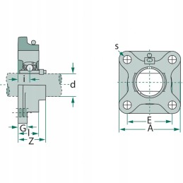 Self-aligning bearing set 805ucf 206