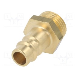 2 pcs x PNEUMAT-K26 GZ38 - Connector, connector pipe, 0÷35bar, brass, NW 7,2, -20÷100°C