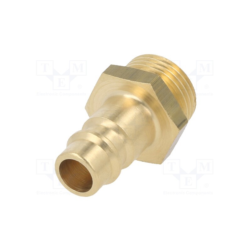 2 pcs x PNEUMAT-K26 GZ38 - Connector, connector pipe, 0÷35bar, brass, NW 7,2, -20÷100°C