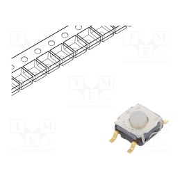 2 pcs x C&K - KSC223G LFG - Microswitch TACT, SPST-NO, Pos: 2, 0.05A/32VDC, SMT, none, 3.5mm
