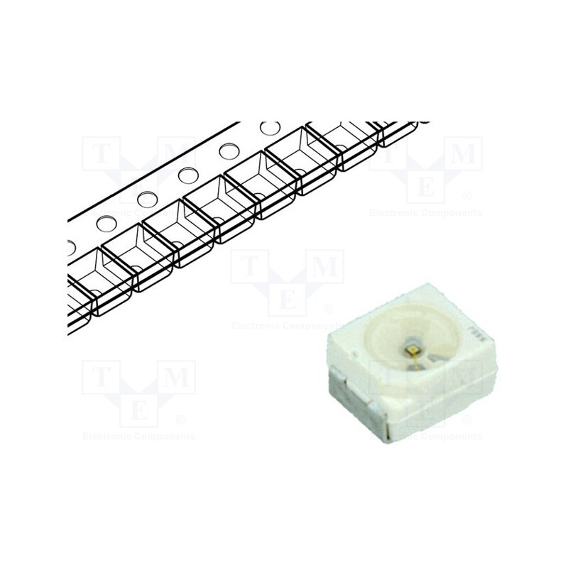1 pcs x ams OSRAM - LV T6SG-V1BB-25 - LED, SMD, 1312,PLCC2, green, 2240÷2800mcd, 3.4x3x1.7mm, 120°, 50mA
