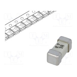 1 pcs x LITTELFUSE - 0454003.MR - Fuse: fuse, time-lag, 3A, 125VAC, 125V, 125VDC, SMD, ceramic, 454