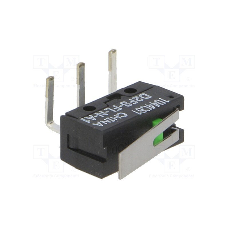 2 pcs x OMRON OCB - D2FS-FL-N-A1 - Microswitch SNAP ACTION, 0.1A/6VDC, with lever, SPST-NO, Pos: 2
