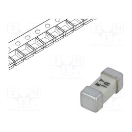 1 pcs x LITTELFUSE - 0454001.MR - Fuse: fuse, time-lag, 1A, 125VAC, 125V, 125VDC, SMD, ceramic, 454