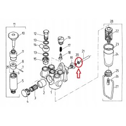 Oring of the Ursus C 330 C 360 KN6 M28 feed pump
