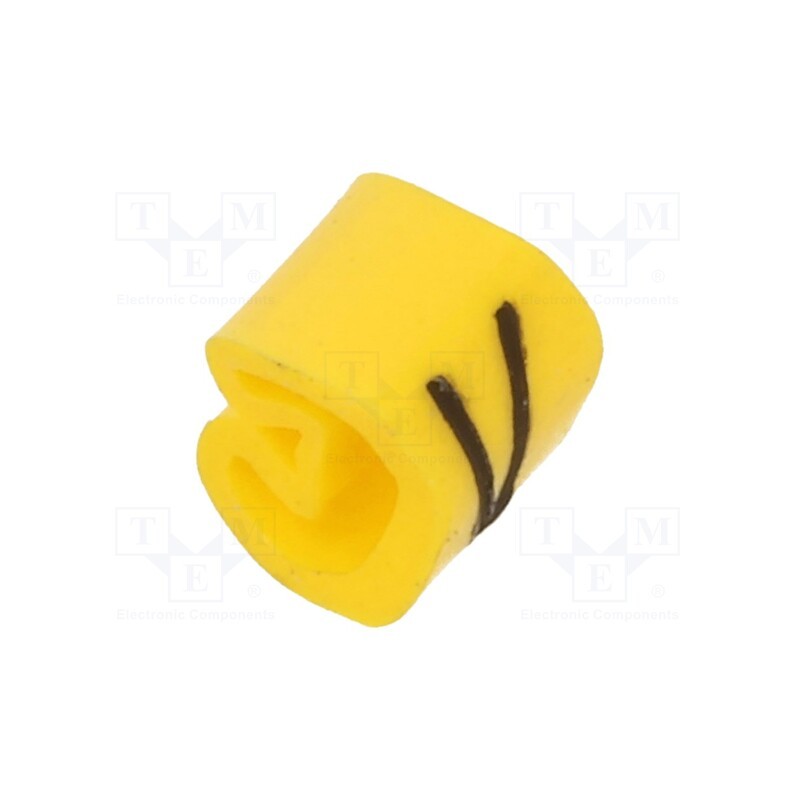 200 pcs x WEIDMu00dcLLER - CLI C 02-3 GE/SW V MP - Markers, Marking: V, 1.3÷3mm, PVC, yellow, -30÷80°C, leaded, CLI C