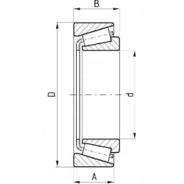 778030308 Polish tapered roller bearing 30308