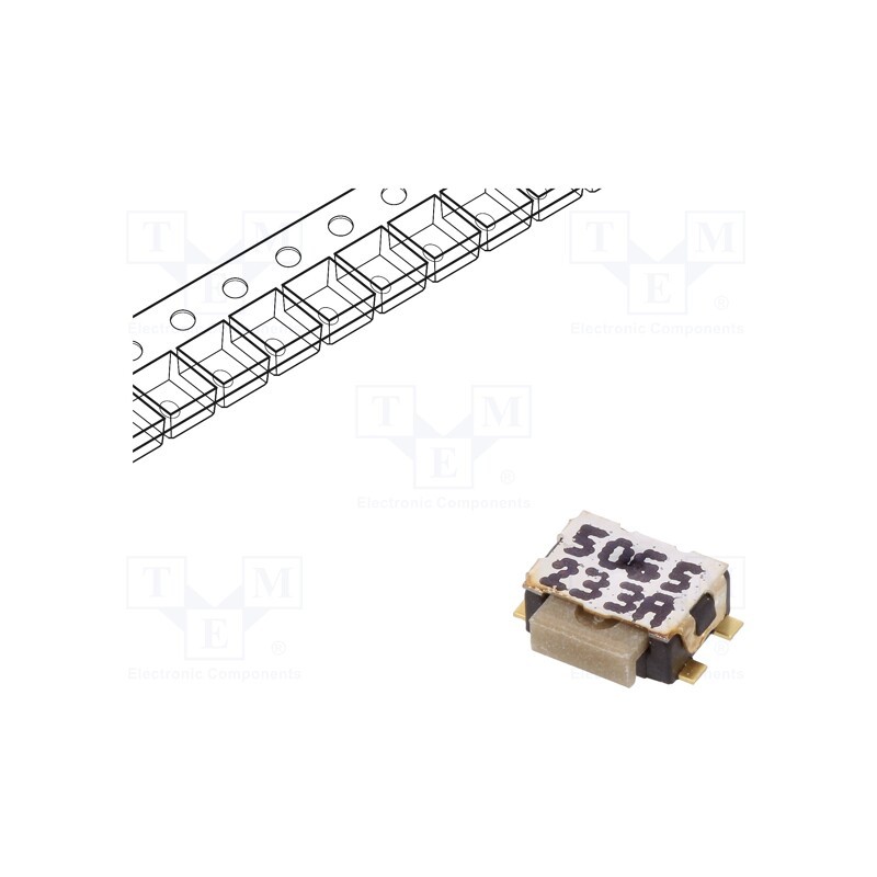 5 pcs x C&K - Y28B23310FP - Microswitch TACT, SPST-NO, Pos: 2, 0.05A/32VDC, angular,SMT, none