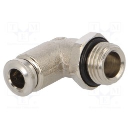 1 pcs x AIGNEP-57116 6-1/4 - Push-in fitting, angled, -0.99÷20bar, nickel plated brass