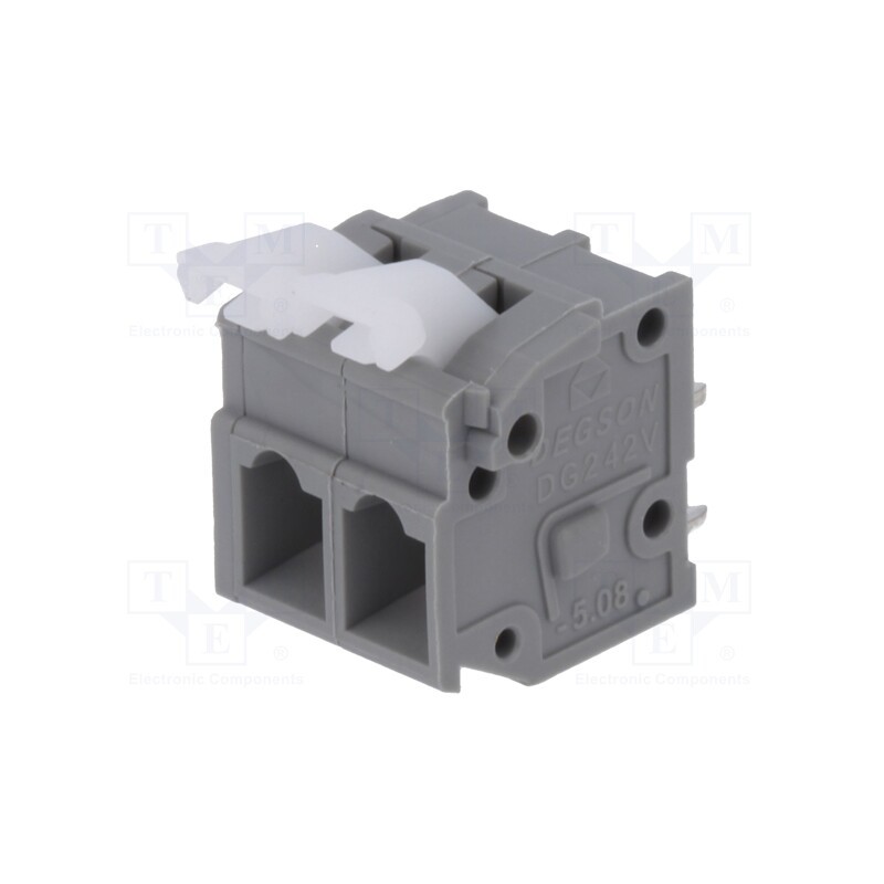 2 pcs x DEGSON ELECTRONICS - DG242V-5.08-02P-11-00AH - PCB terminal block, straight, 5.08mm, ways: 2, on PCBs, 0.2÷2.5mm2