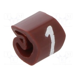 200 pcs x WEIDMu00dcLLER - CLI C 02-3 BR/WS 1 MP - Markers, Marking: 1, 1.3÷3mm, PVC, brown, -30÷80°C, leaded, CLI C