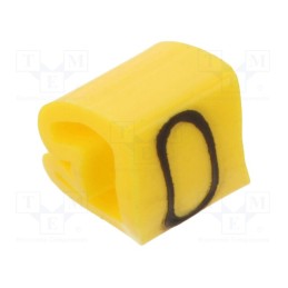 200 pcs x WEIDMu00dcLLER - CLI C 02-3 GE/SW 0 MP - Markers, Marking: 0, 1.3÷3mm, PVC, yellow, -30÷80°C, leaded, CLI C