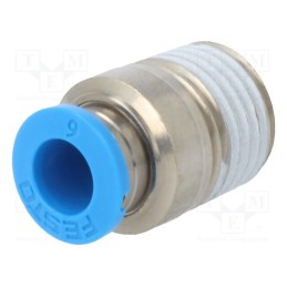 1 pcs x FESTO-153014 - Push-in fitting, straight, -0.95÷6bar, Gasket: NBR rubber, QS