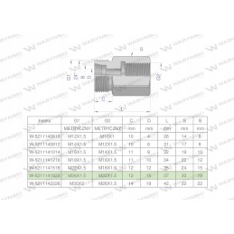 Differential bushing hydr m26x1 5 x m22x1 5 Warynski