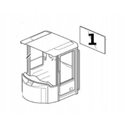 Rear window Volvo L50 wheel loader 11006478