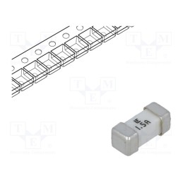 1 pcs x LITTELFUSE - 045301.5MR - Fuse: fuse, ultra rapid, 1.5A, 125VAC, 125V, 125VDC, SMD, ceramic
