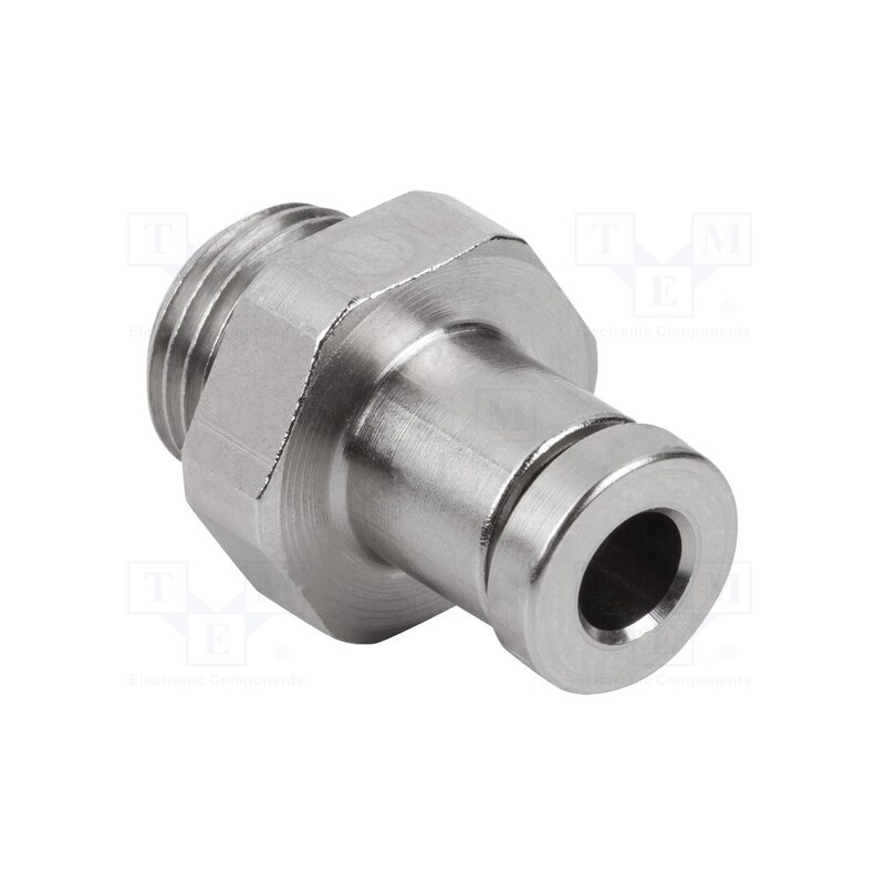 1 pcs x SCHMALZ-STV-GE-G1/8-AG-4 - Straight push-in fitting, G1/8-AG, -20÷80°C, 4mm, STV-GE