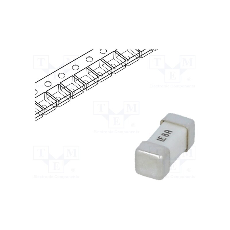 1 pcs x LITTELFUSE - 0453008.MR - Fuse: fuse, ultra rapid, 8A, 125VAC, 125V, 125VDC, SMD, ceramic, 453