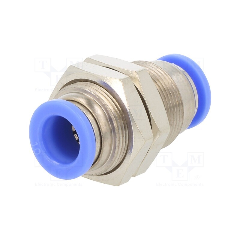 1 pcs x PNEUMAT-149.01 - Push-in fitting, bulkhead,straight,inline splice, -0.95÷15bar