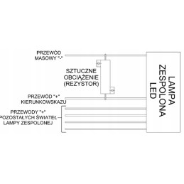 Resistor for the turn signal of the 12v Horpol installation