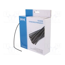 1 rol x BM GROUP - GBS016MNE - Heat shrink sleeve, glueless, 2: 1, 1.6mm, L: 12m, polyolefine