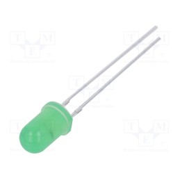 1 pcs x OPTOSUPPLY - OSG5DA5A34A-CRLED14 - CRLED, 5mm, green, 5800mcd, 30°, Front: convex, 12V, No.of term: 2