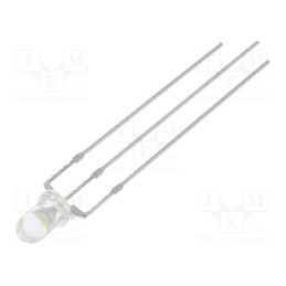 1 pcs x OPTOSUPPLY - OSRWPA3131A - LED, 3mm, red/cold white, 30°, Front: convex, 2.1÷2.6/3.1÷3.6V