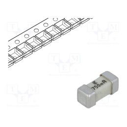 1 pcs x LITTELFUSE - 0453.750MR - Fuse: fuse, ultra rapid, 750mA, 125VAC, 125V, 125VDC, SMD, ceramic