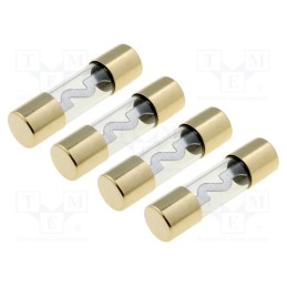 1 set x ACV - 30.3900-10 - Fuse: fuse, glass, 10A, Conductor: silver, gold-plated, 4pcs.