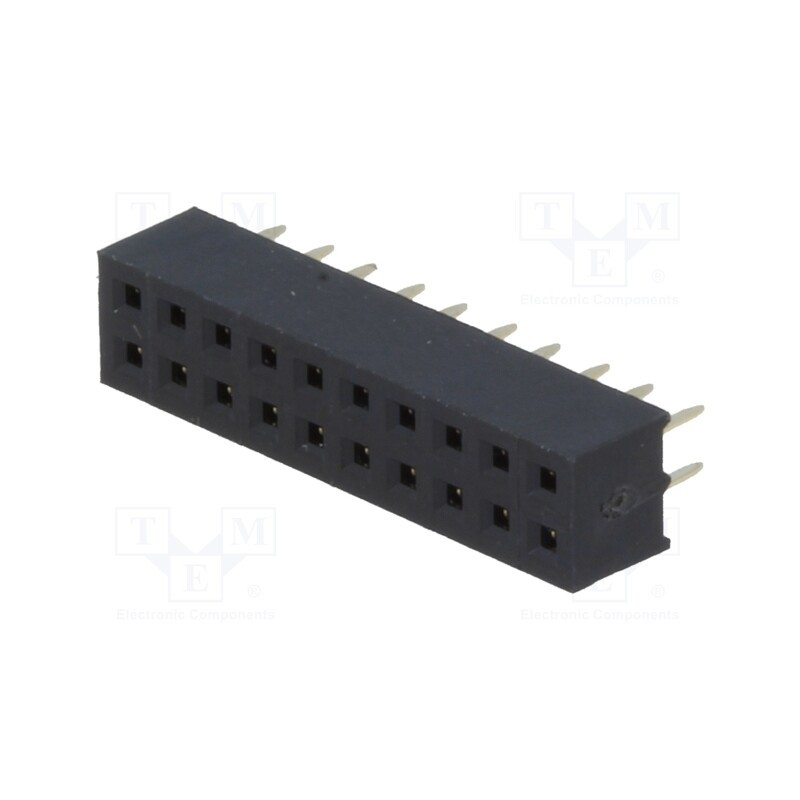 2 pcs x CONNFLY - DS1026-05-2*10S8BV - Socket, pin strips, female, PIN: 20, straight, 2mm, THT, 2x10, L2.7mm