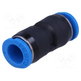 1 pcs x FESTO-153325 - Push-in fitting, straight, -0.95÷6bar, Gasket: NBR rubber, QSM