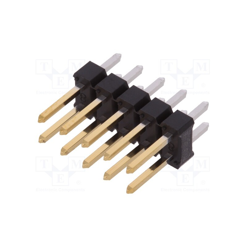 2 pcs x Amphenol Communications Solutions - 77313-818-10LF - Pin header, pin strips, BERGSTIK, male, PIN: 10, straight, 2.54mm