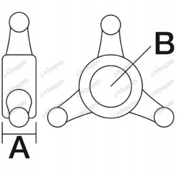 M36x3 upper link retaining nut, right