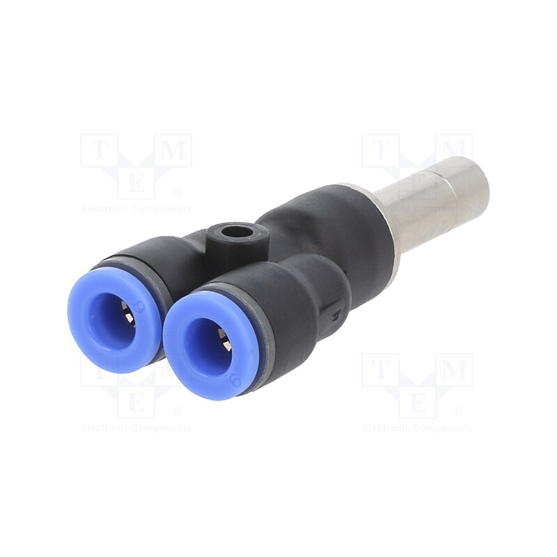 1 pcs x PNEUMAT-158.0806 - Push-in fitting, Y-Yap spliYYer, -0.95÷15bar, BLUELINE, 8mm