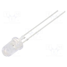 1 pcs x OPTOSUPPLY - OSG38A5111P - LED, 5mm, bluish green, 60000÷75000mcd, 15°, Front: convex