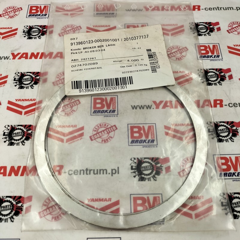 Yanmar main sleeve washer b95w tl120 tw110