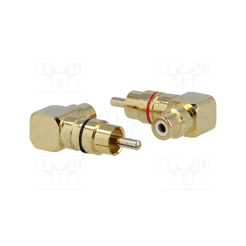 1 set x ACV - 30.4300-01 - Adapter, RCA socket,RCA plug, 2pcs.