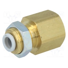 1 pcs x SMC-KQ2E06-03A - Push-in fitting, threaded,straight, -1÷10bar, brass, -5÷60°C
