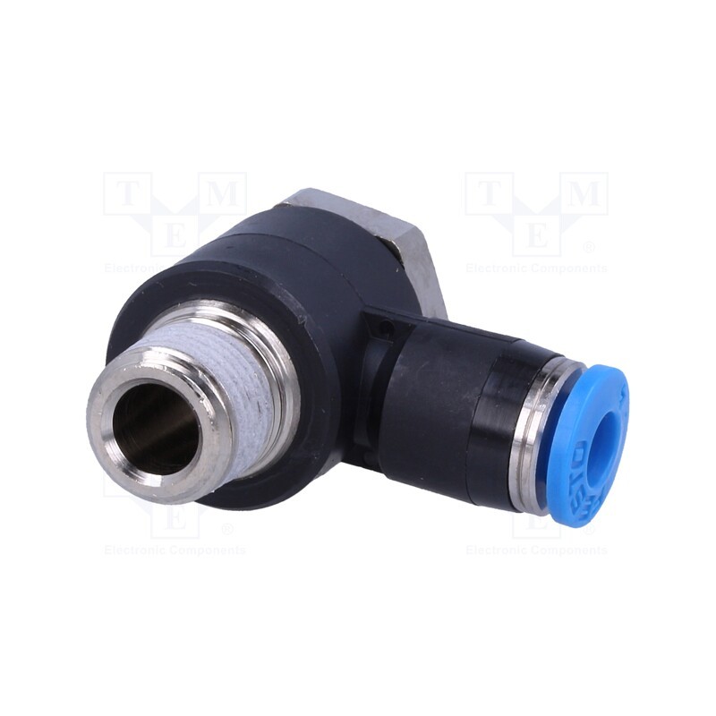 1 pcs x FESTO-153086 - Push-in fitting, angled 90°, -0.95÷6bar, Gasket: NBR rubber, QS